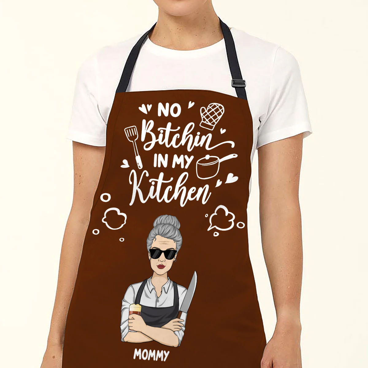 No Whining While I Am Dining - Personalized Custom Apron - Image 3