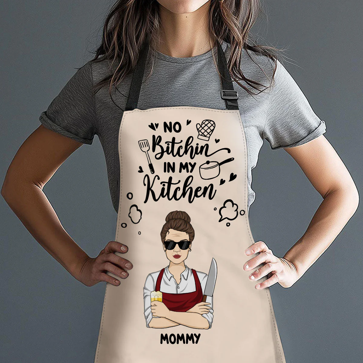 No Whining While I Am Dining - Personalized Custom Apron - Image 5