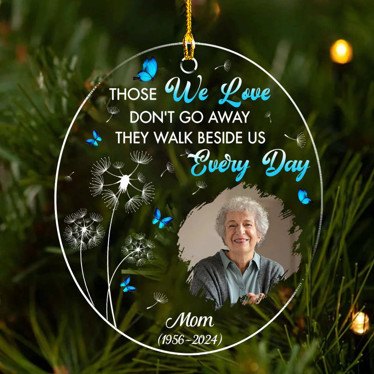 Not A Day Goes By - Personalized Custom Acrylic Ornament - Image 2