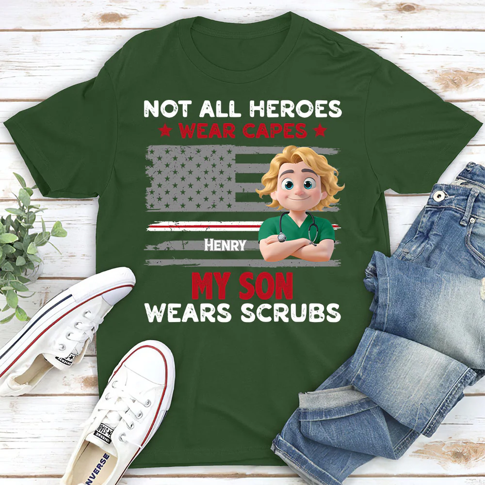 Not All Heroes Wear Capes - Personalized Custom Shirt - Image 3