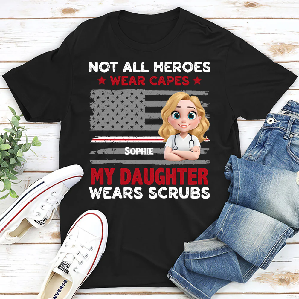 Not All Heroes Wear Capes - Personalized Custom Shirt - Image 5