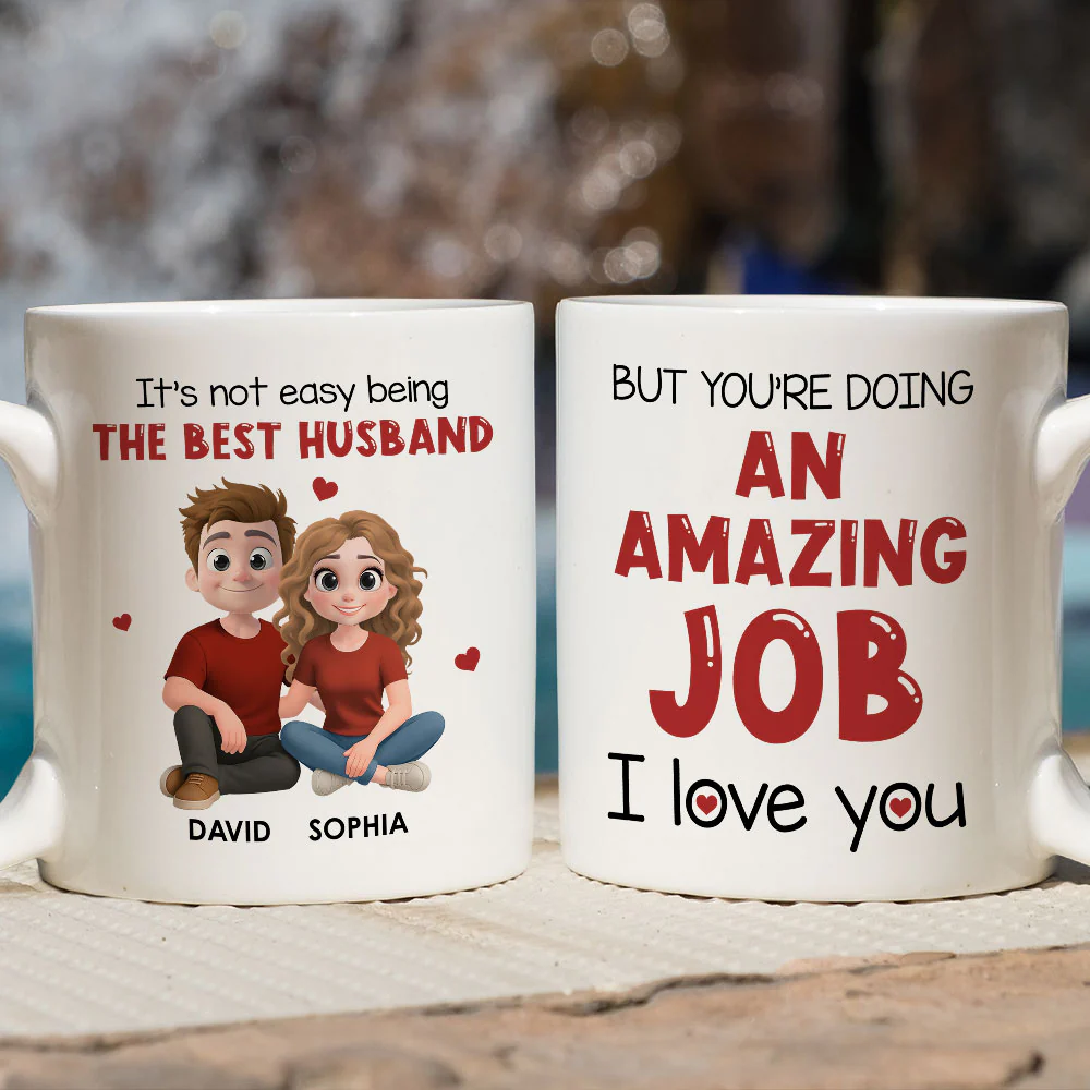 Not Easy To Being Best Husband - Personalized Custom Coffee Mug - Image 3