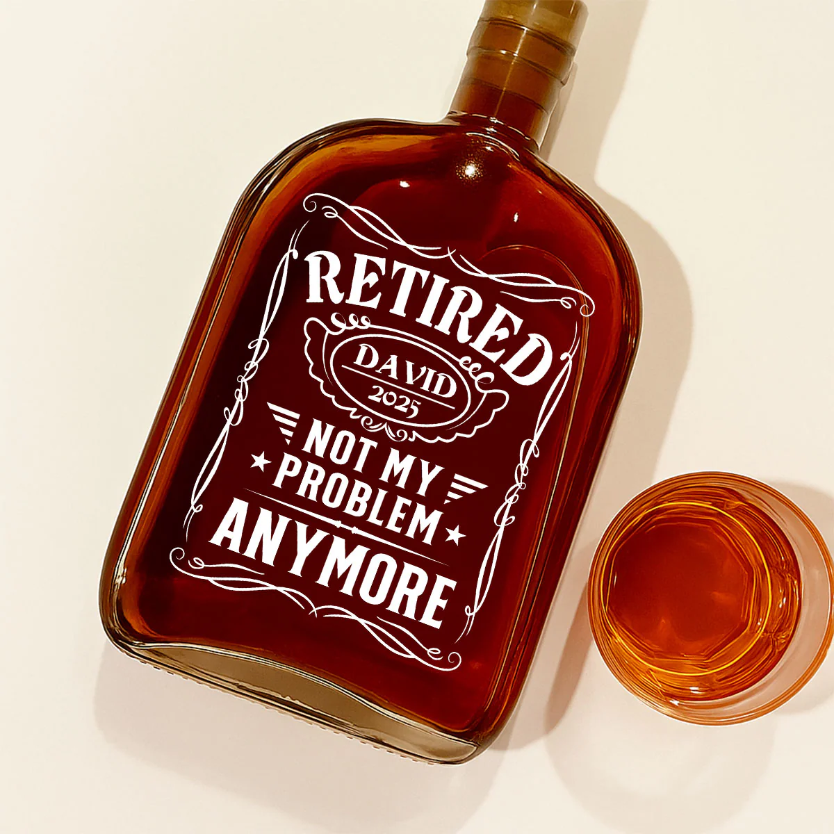 Not My Problem Anymore - Personalized Custom Spirits Decanter - Image 2