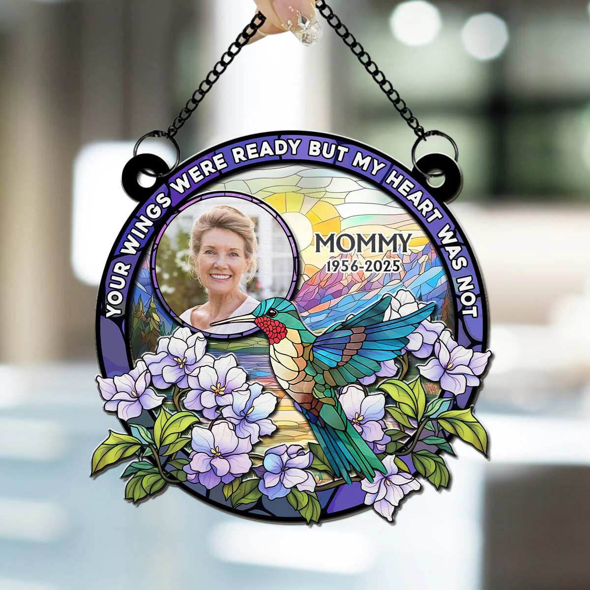 Not Still Here But Forever Love - Personalized Custom Suncatcher - Image 3