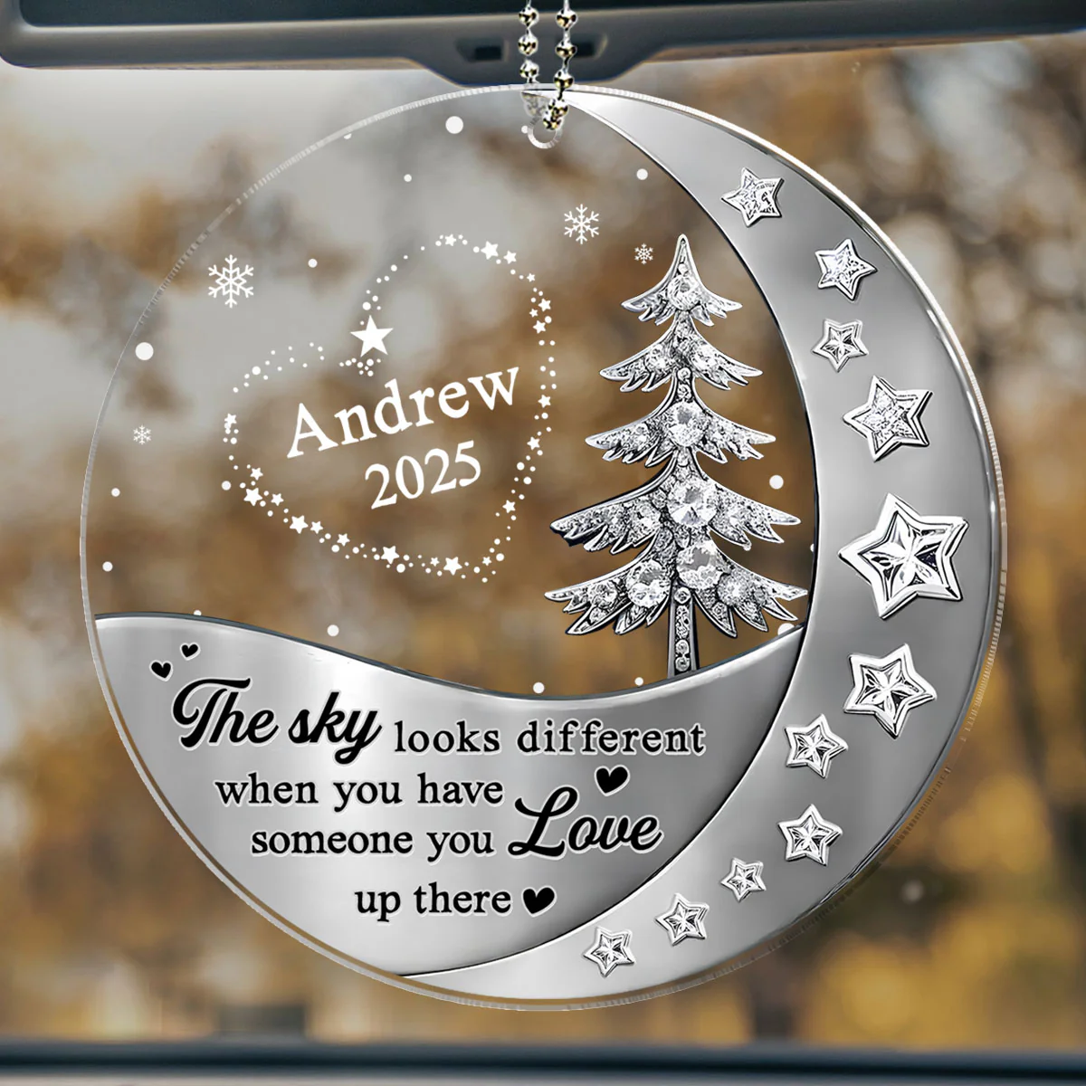 Not The Same Sky - Personalized Custom 3D Effect Car Ornament - Image 2