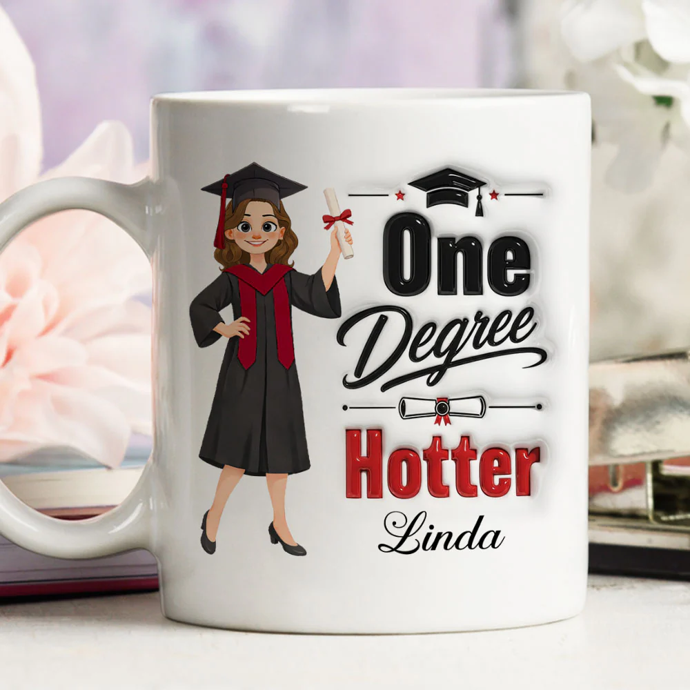 Now Hotter By One Degree - Personalized Custom 3D Inflated Effect Mug - Image 3