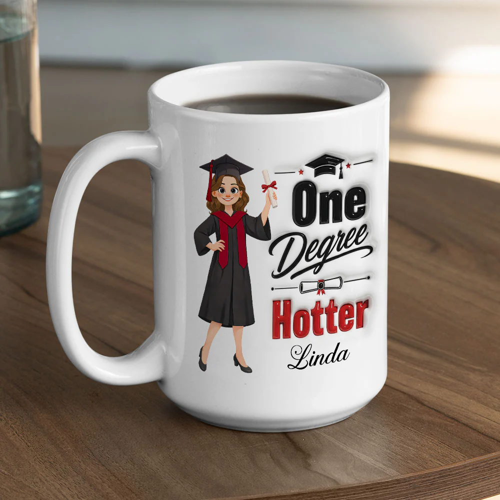 Now Hotter By One Degree - Personalized Custom 3D Inflated Effect Mug - Image 5