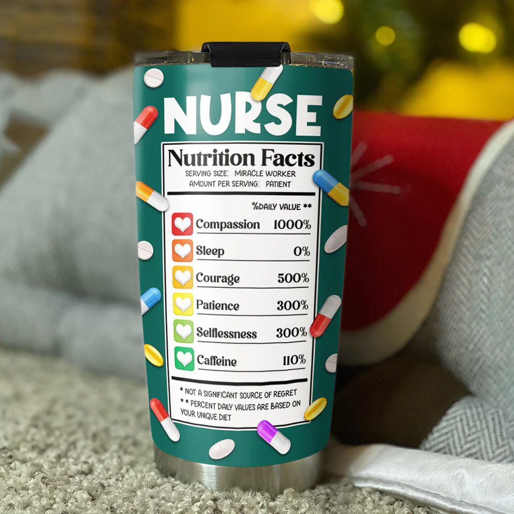 Nurse Nutrition Facts - Personalized Custom Tumbler - Image 2