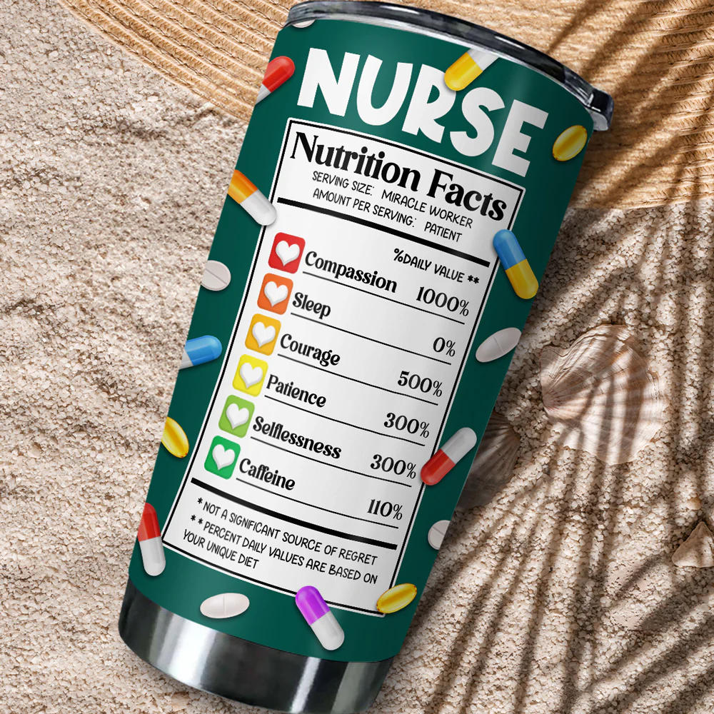 Nurse Nutrition Facts - Personalized Custom Tumbler - Image 5
