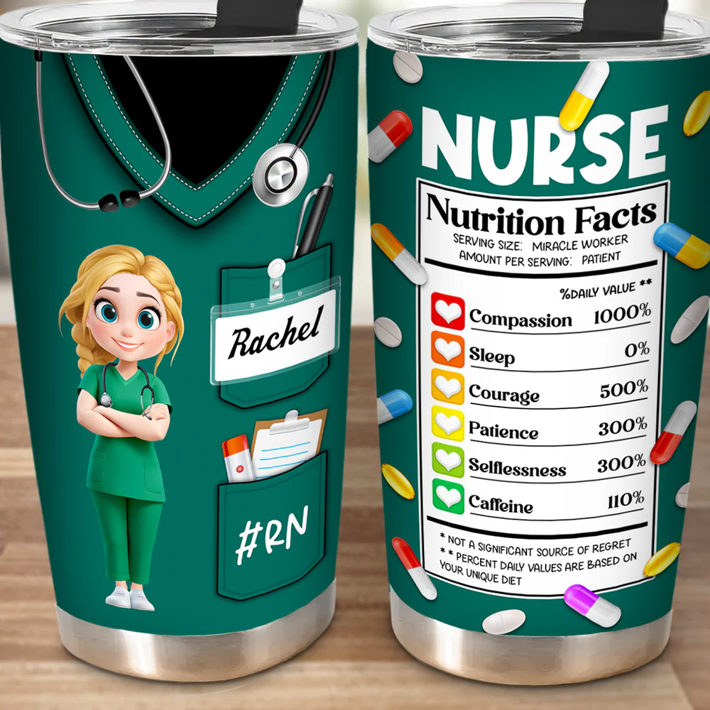 Nurse Nutrition Facts - Personalized Custom Tumbler - Image 9