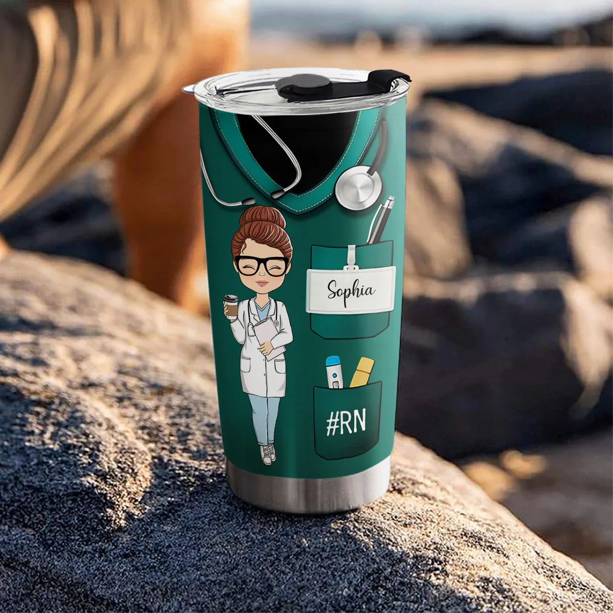 Nurse Nutrition Facts  - Personalized Custom Tumbler - Image 3