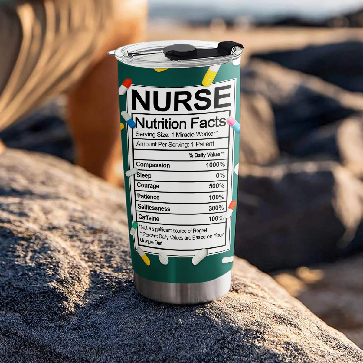 Nurse Nutrition Facts  - Personalized Custom Tumbler - Image 4
