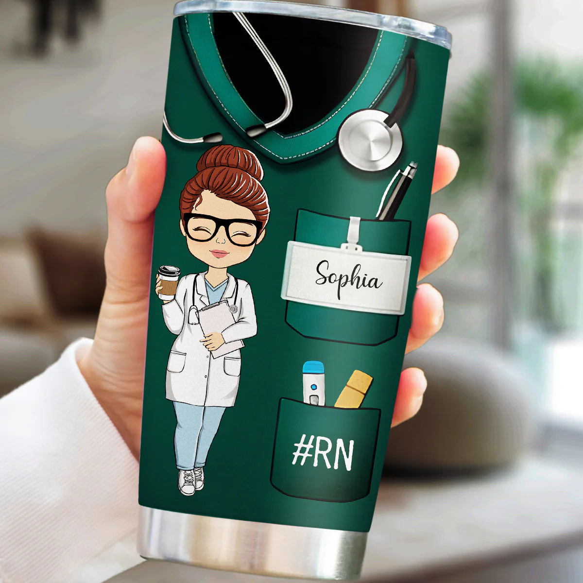 Nurse Nutrition Facts  - Personalized Custom Tumbler - Image 5