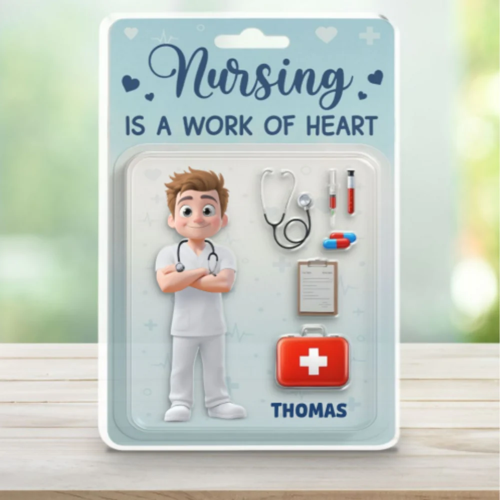 Nursing Is A Work Of Heart - Personalized Custom Acrylic Plaque - Image 5