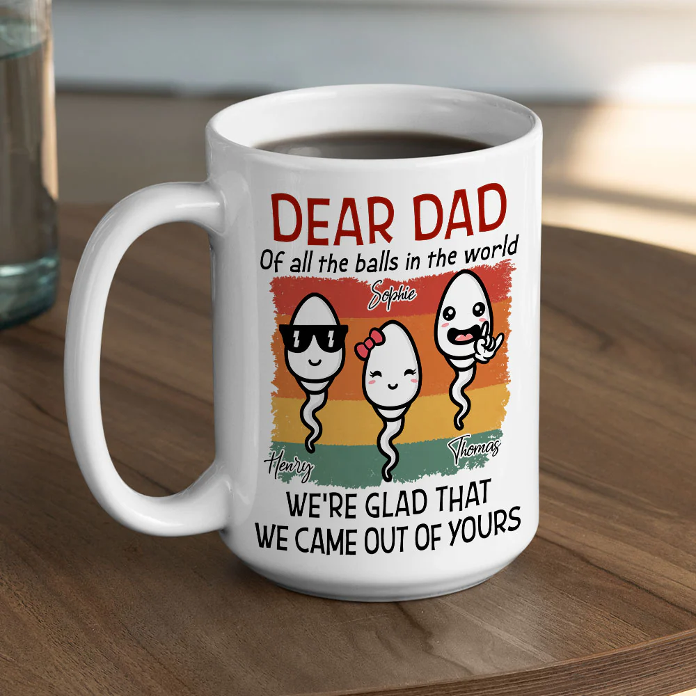 Of All The Balls We Are The Best - Personalized Custom Coffee Mug - Image 3