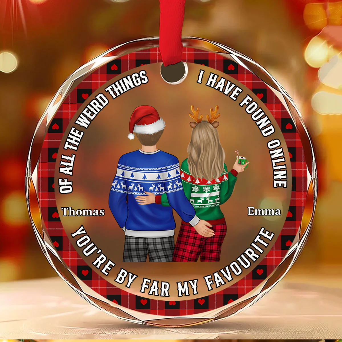Of All The Weird Things I Have Found Online - Personalized Custom Glass Ornament - Image 3