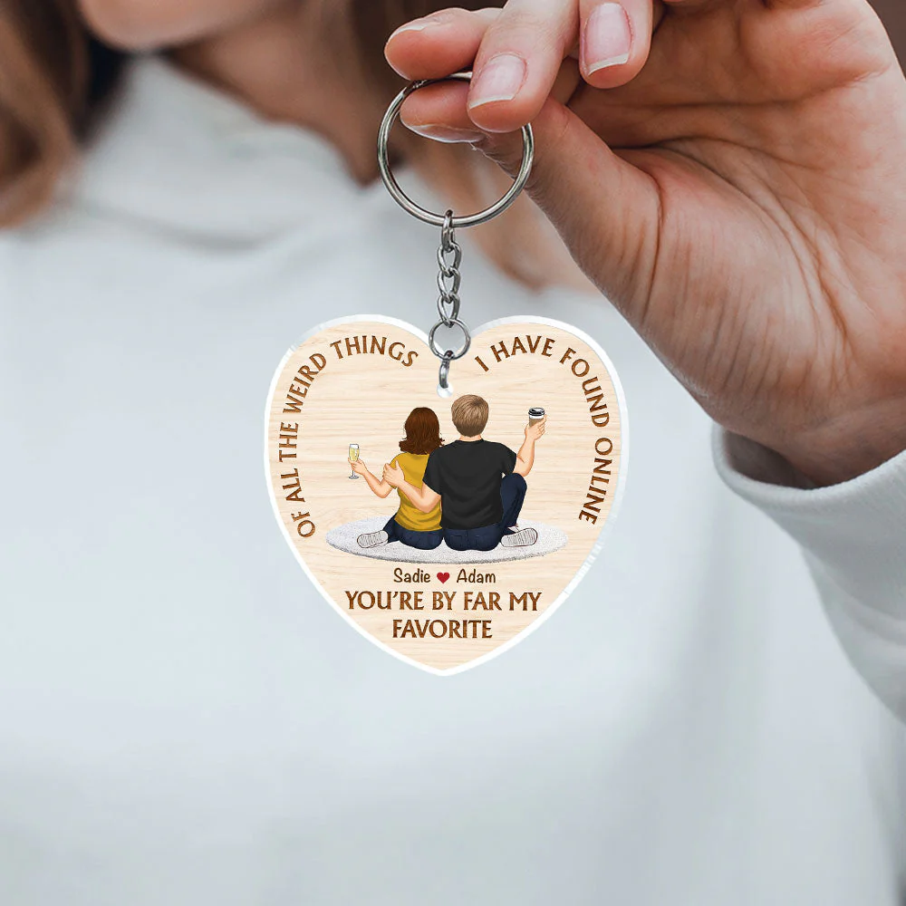 Of All The Weird Things - Personalized Custom Acrylic Keychain - Image 3