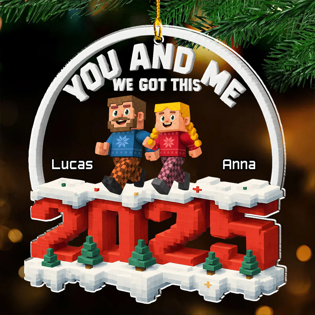 Of Course We Do - Personalized Custom 3D Effect Acrylic Ornament - Image 2
