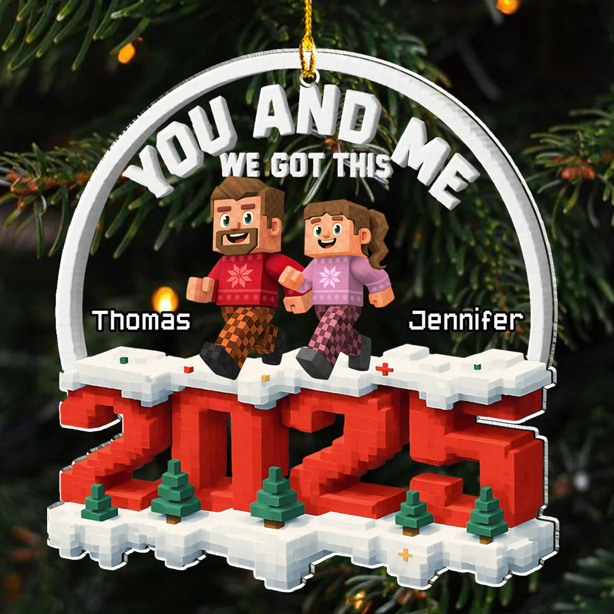 Of Course We Do - Personalized Custom 3D Effect Acrylic Ornament - Image 4