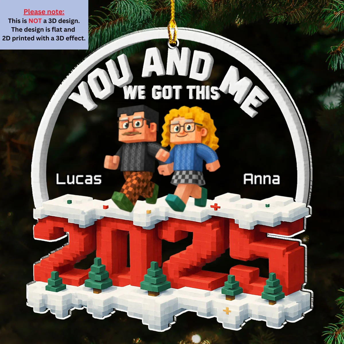 Of Course We Do - Personalized Custom 3D Effect Acrylic Ornament - Image 6
