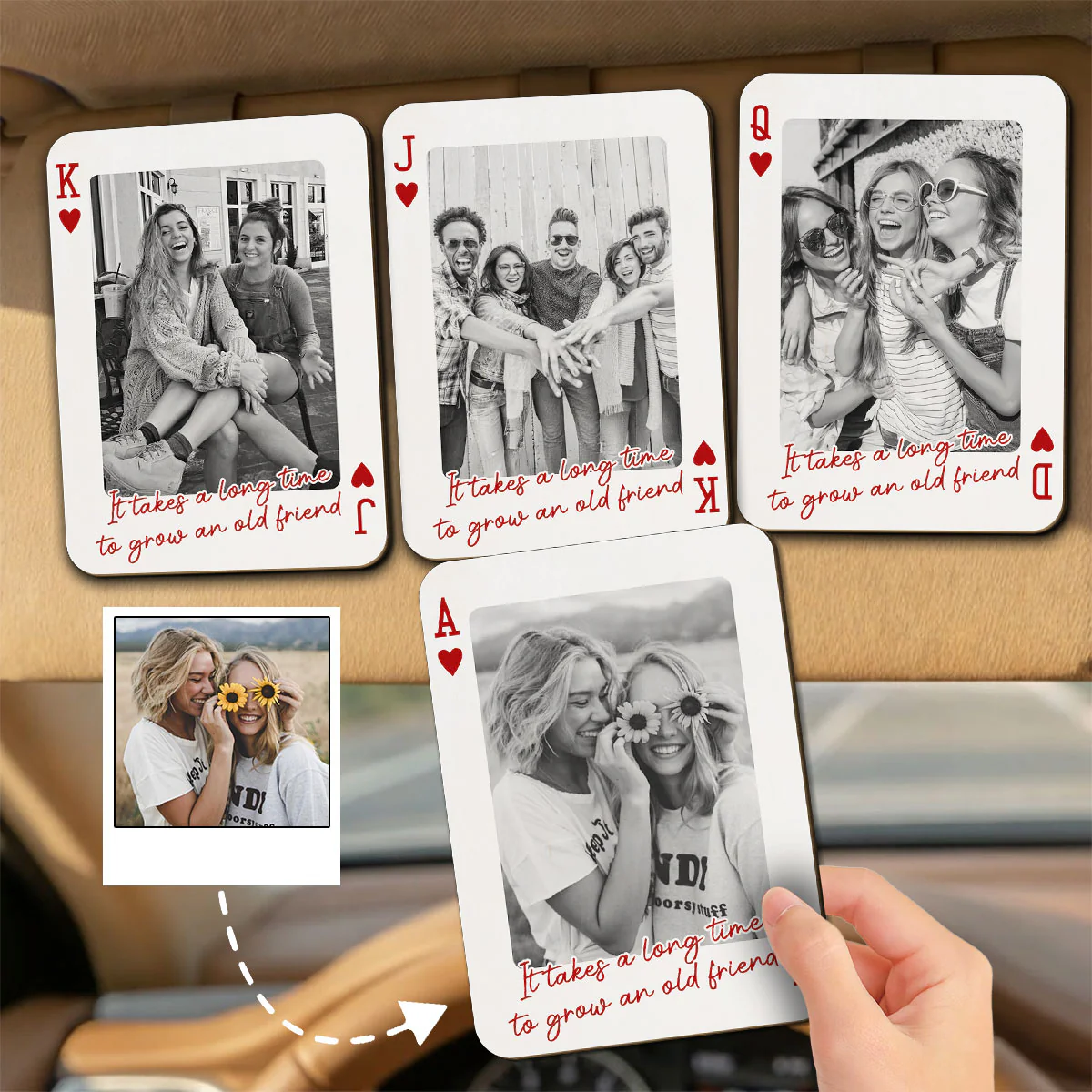 Old Friend - Personalized Custom Car Visor Clip - Image 4