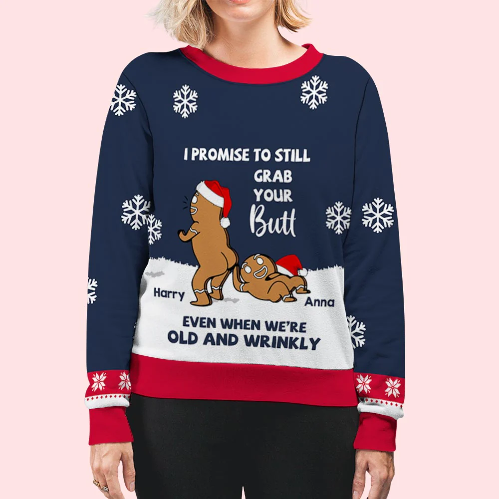 Old & Wrinkly - Personalized Custom All-Over-Print Sweatshirt - Image 5