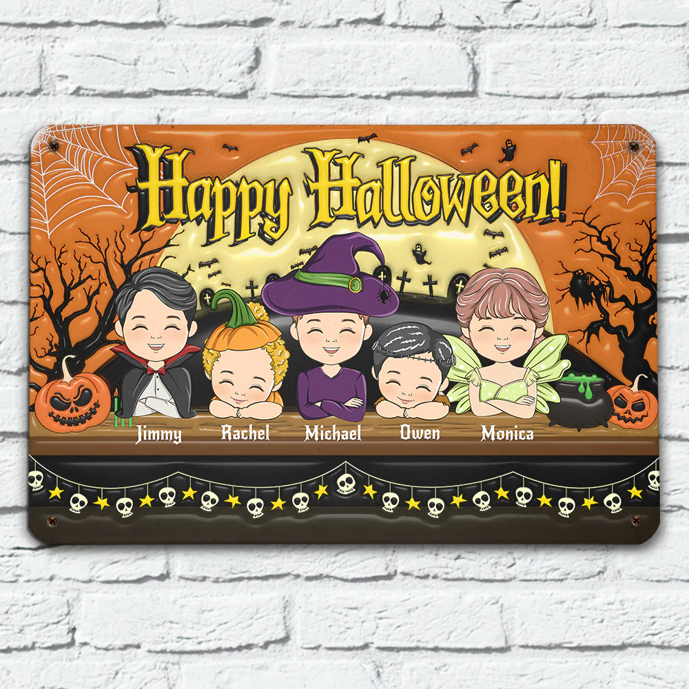 On Hallow Day - Personalized Custom 3D Inflated Effect Metal Sign - Image 4