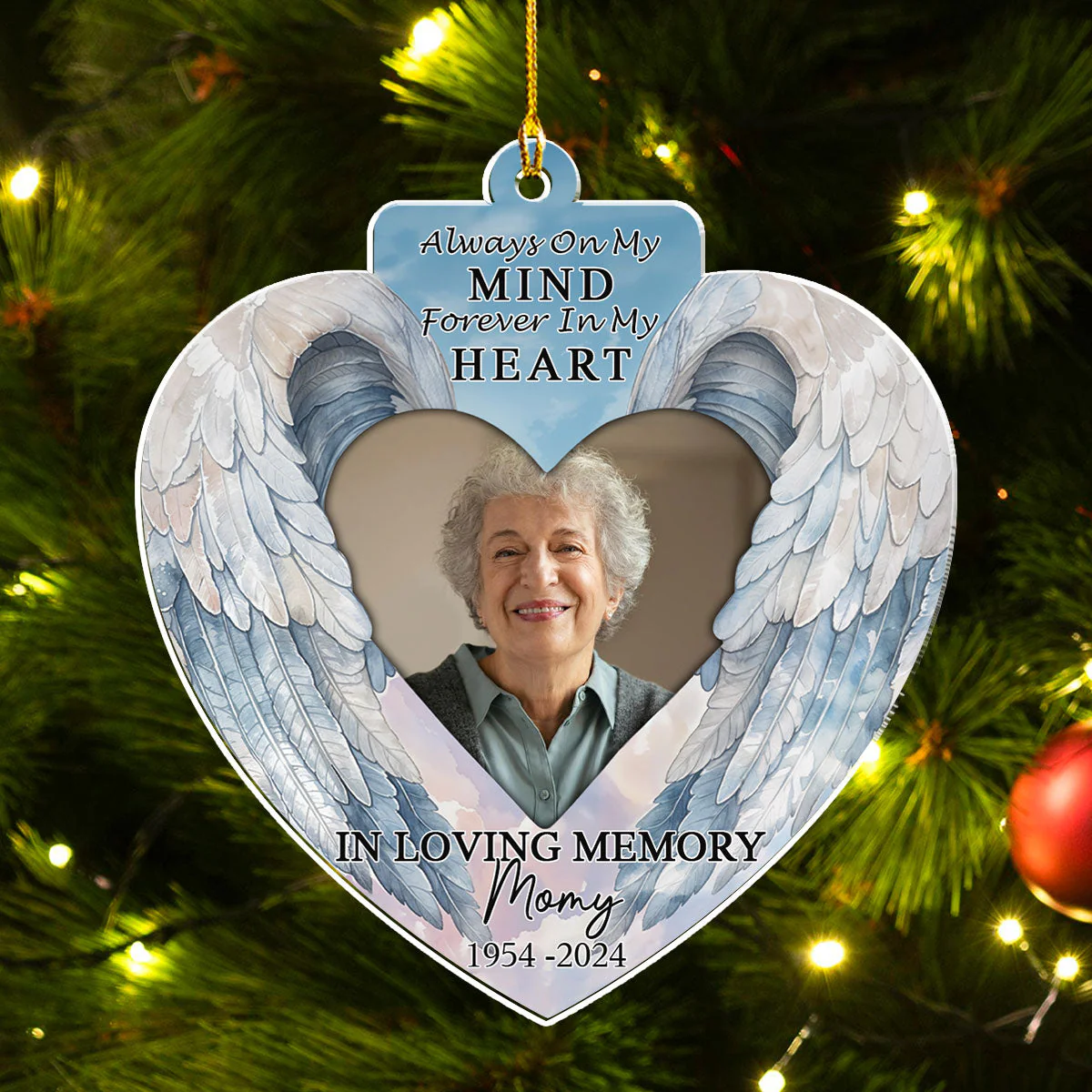 On My Mind Forever - Personalized Custom Acrylic Ornament - Image 4
