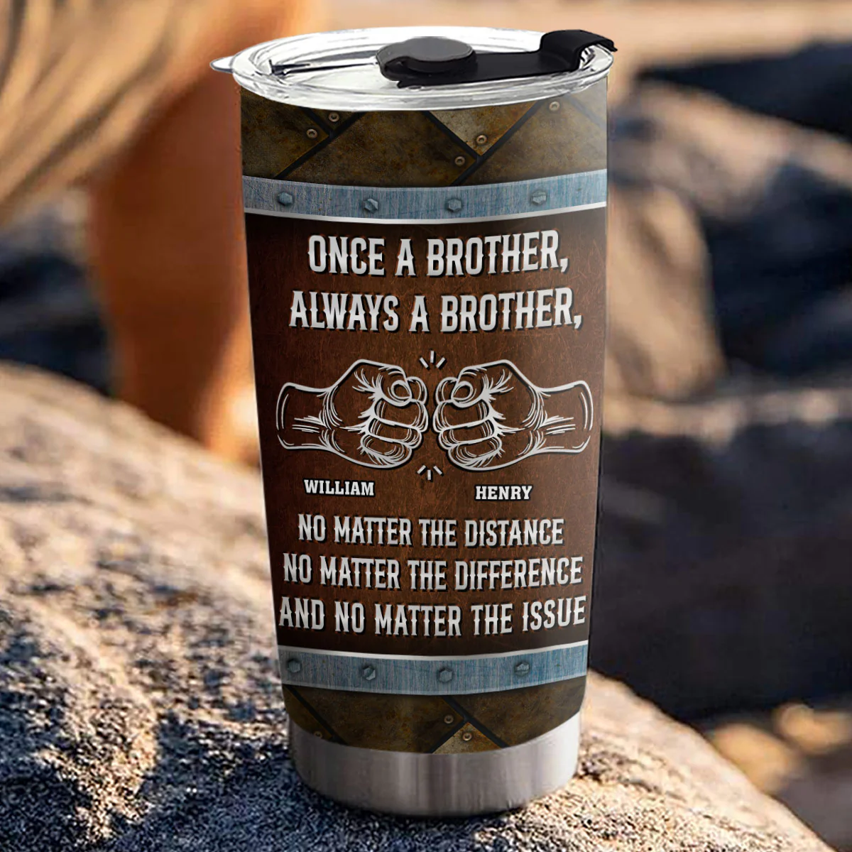 Once A Brother - Personalized Custom Tumbler - Image 2