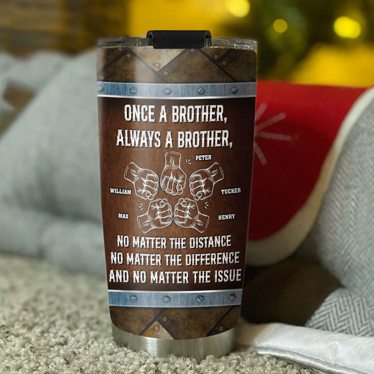 Once A Brother - Personalized Custom Tumbler - Image 4