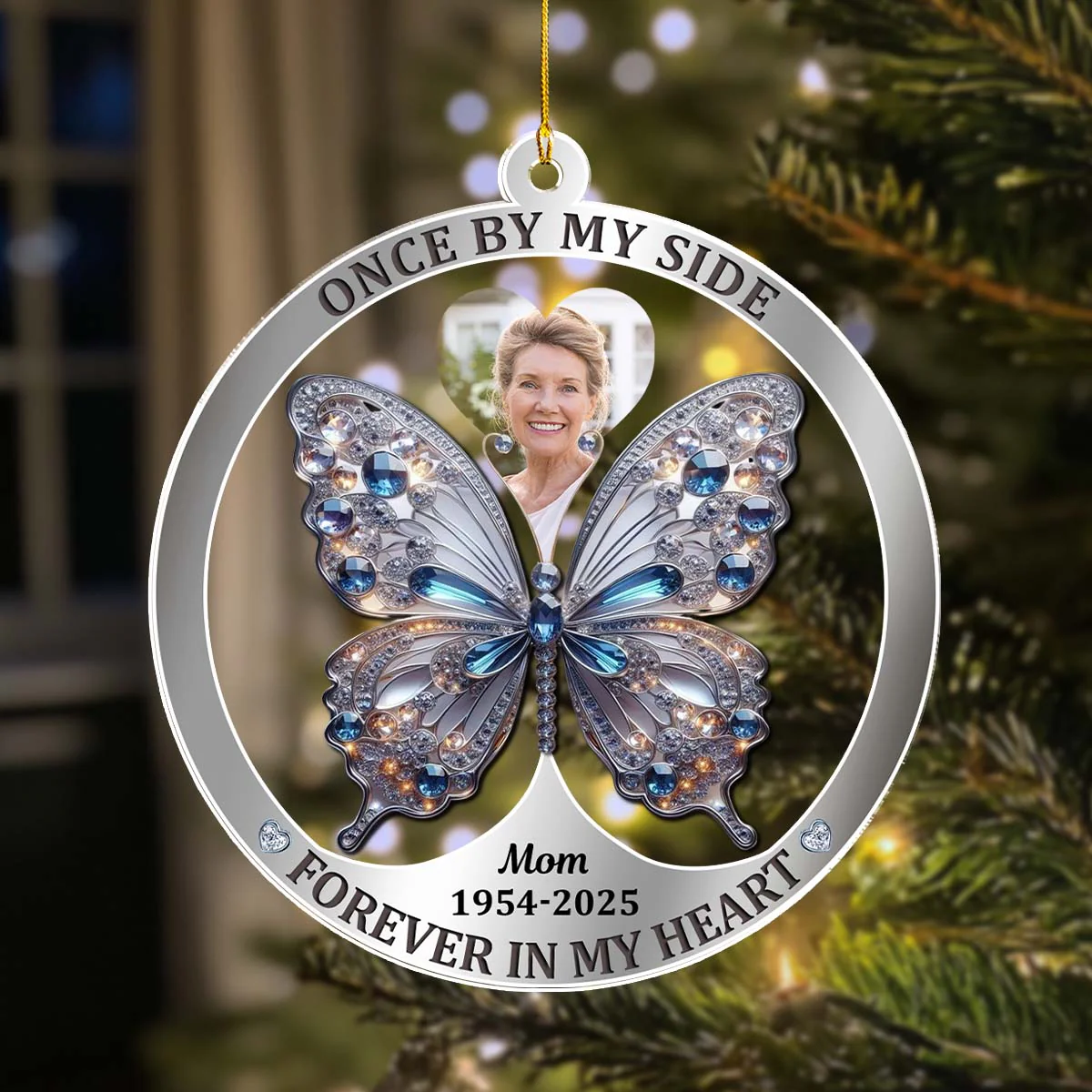 Once By My Side - Personalized Custom Acrylic Ornament - Image 2