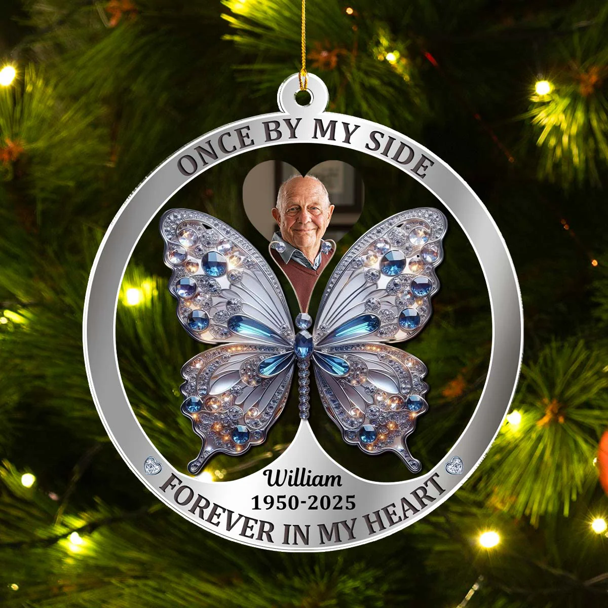 Once By My Side - Personalized Custom Acrylic Ornament - Image 5