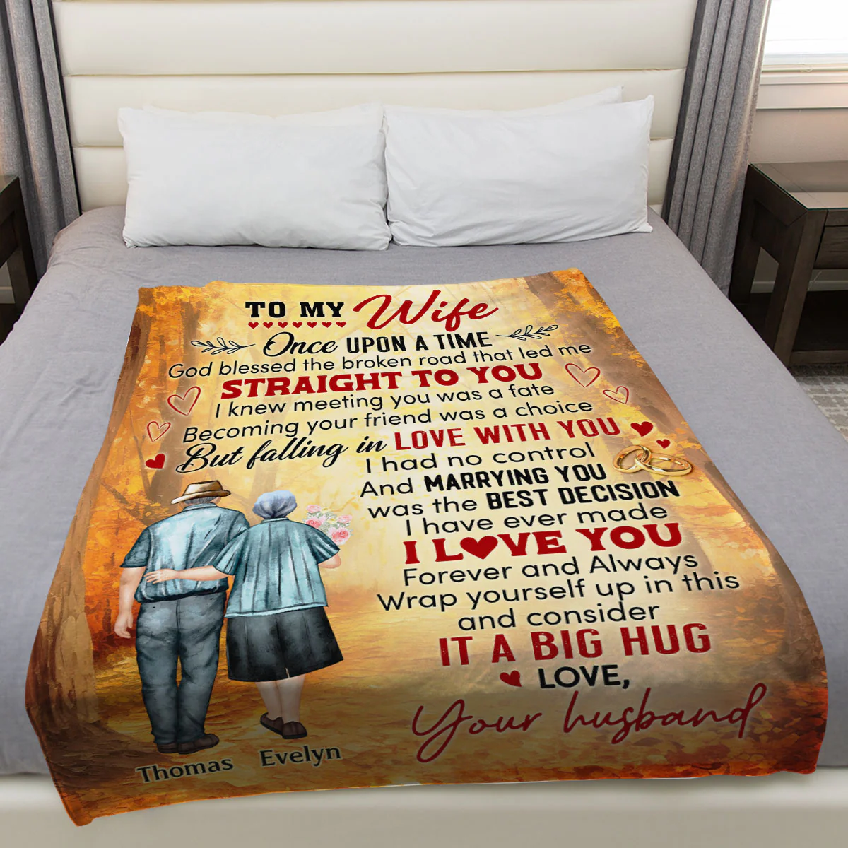 Once Upon A Time - Personalized Custom Fleece Blanket - Image 2