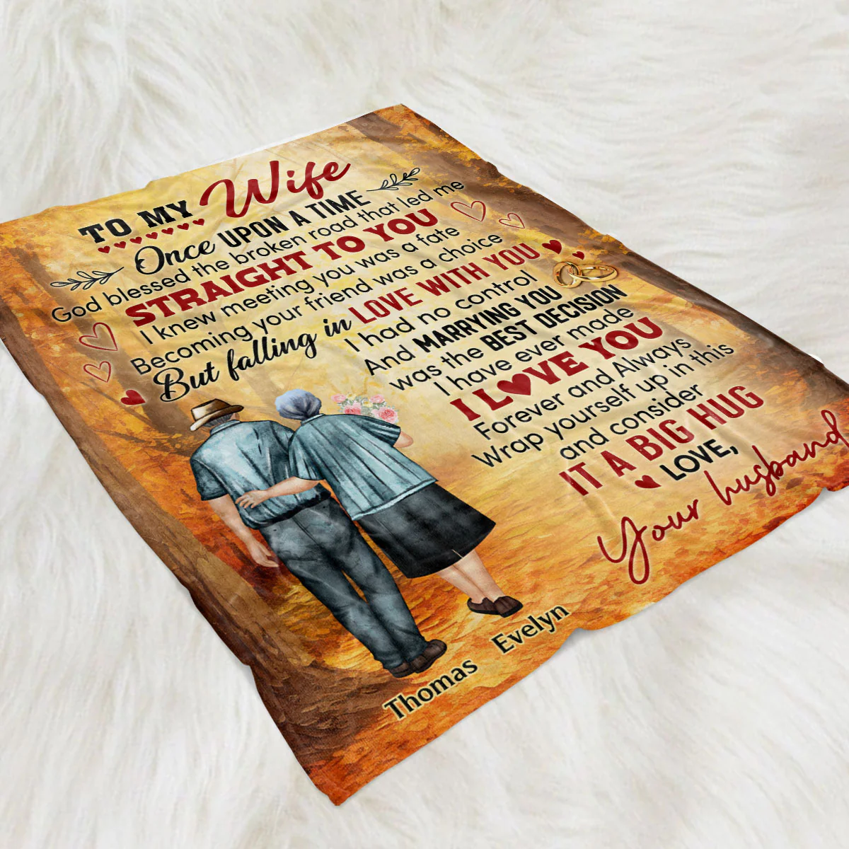Once Upon A Time - Personalized Custom Fleece Blanket - Image 3