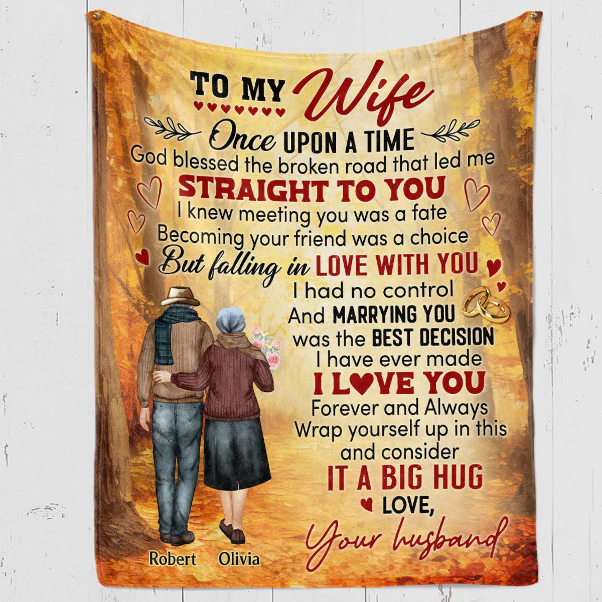 Once Upon A Time - Personalized Custom Fleece Blanket - Image 4