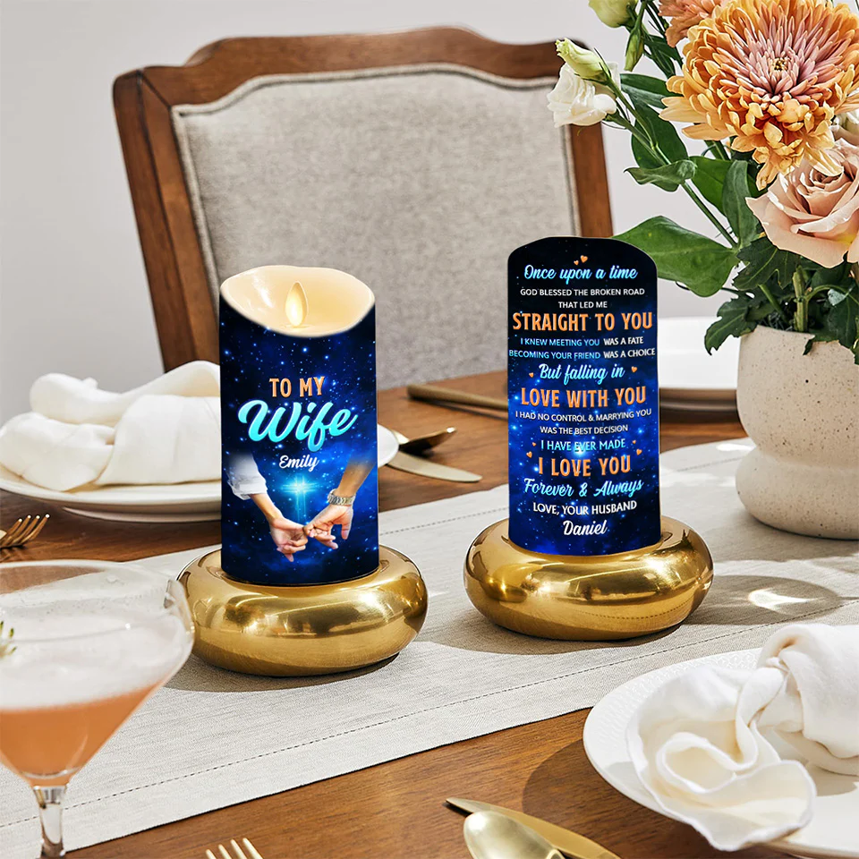 Once Upon A Time - Personalized Custom LED Candle - Image 2