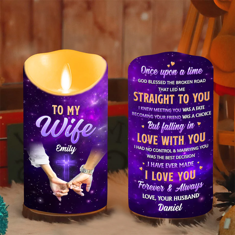 Once Upon A Time - Personalized Custom LED Candle - Image 4