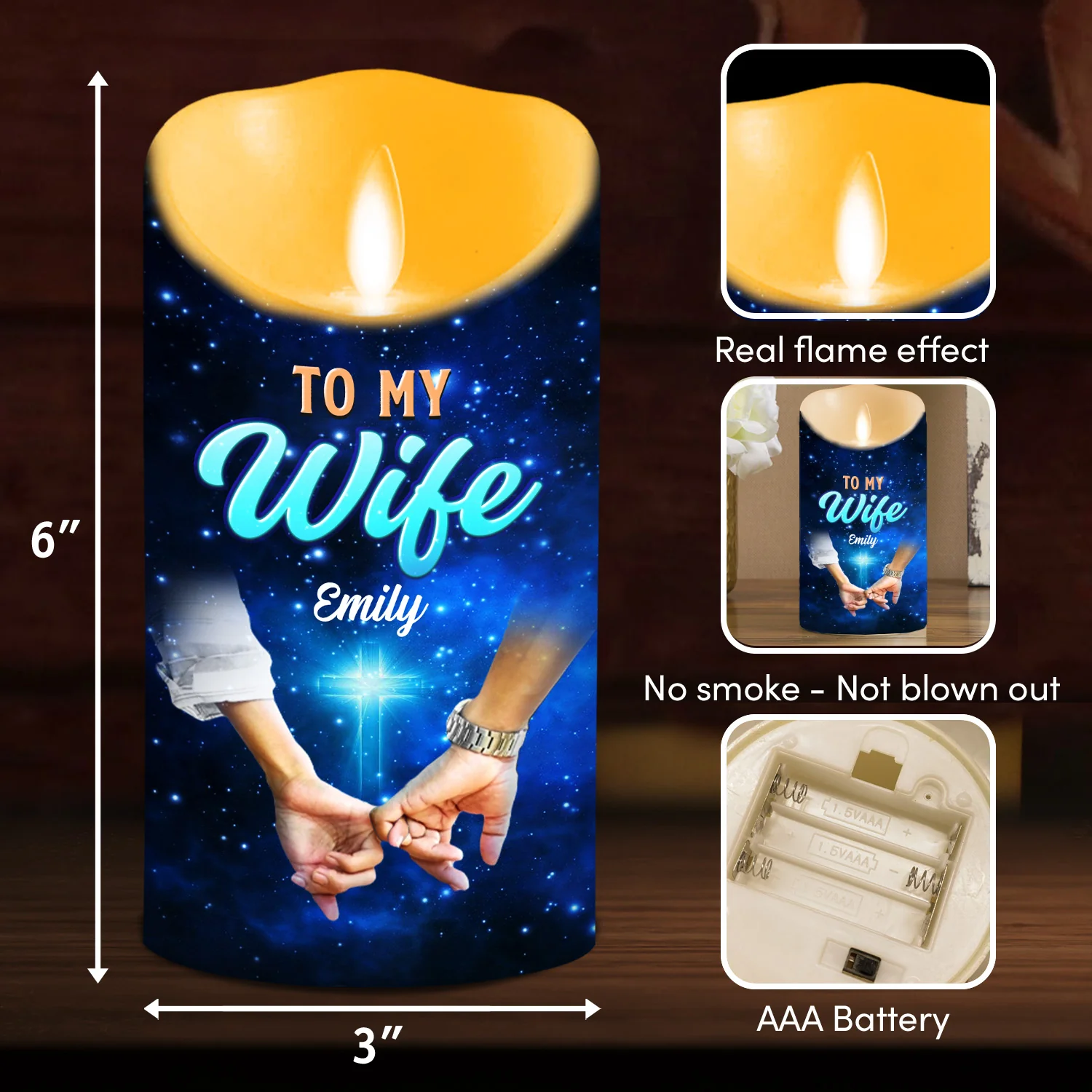 Once Upon A Time - Personalized Custom LED Candle - Image 5