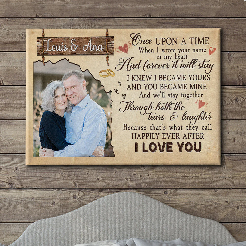 Once Upon A Time - Personalized Custom Photo Canvas - Image 2