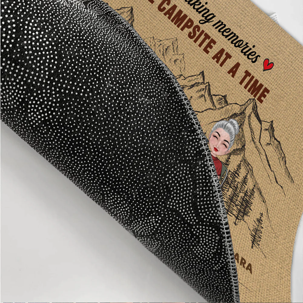 One Campsite At A Time  - Personalized Custom Doormat - Image 3