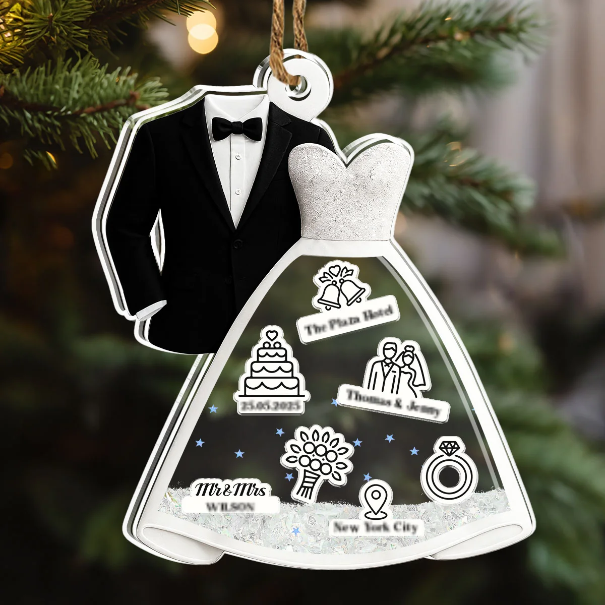 One Day To Day One - Personalized Custom Acrylic Shaker Ornament - Image 6