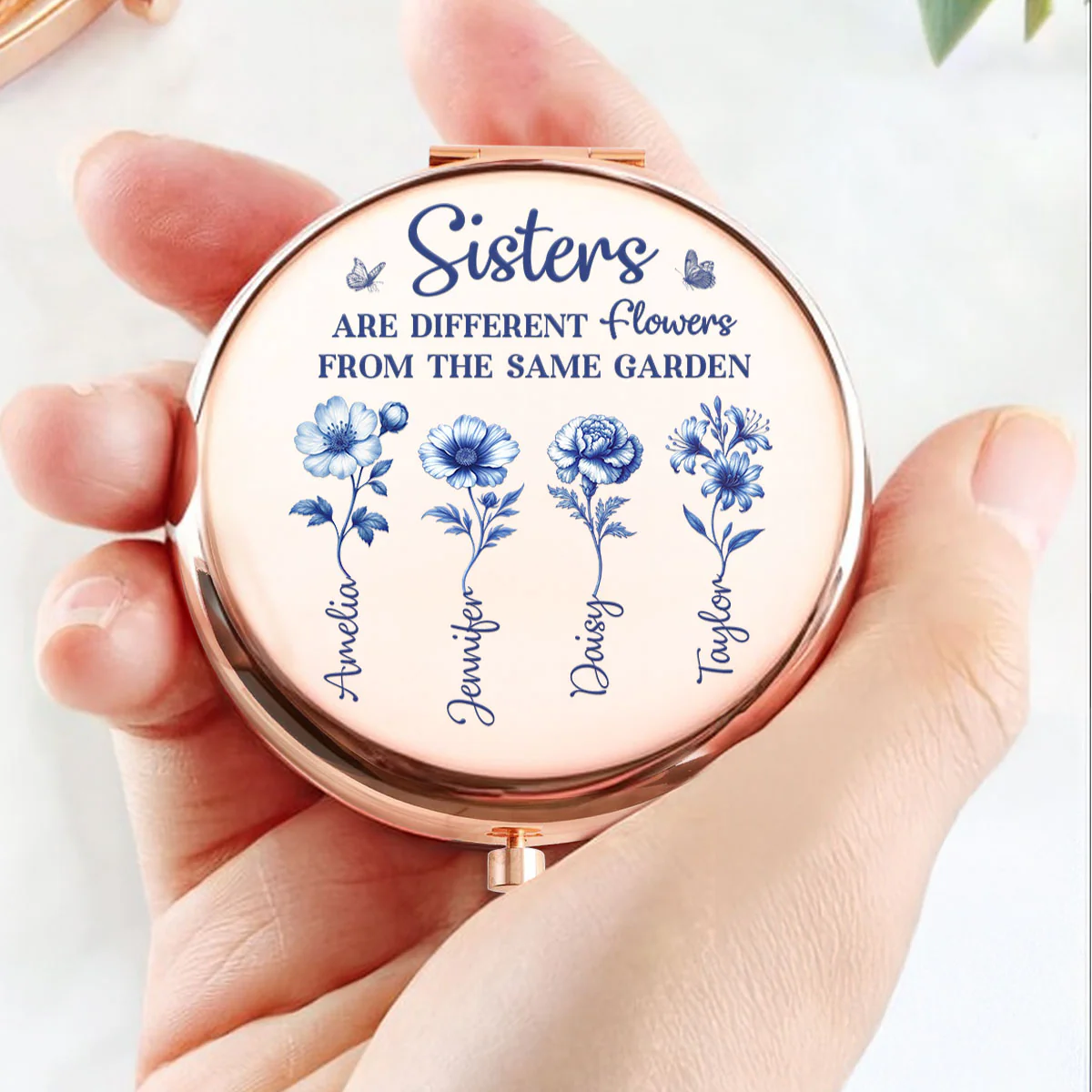 One Garden Endless Flowers - Personalized Custom Compact Mirror - Image 2