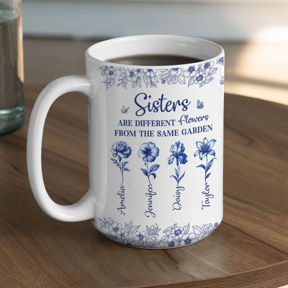 One Garden Many Flowers - Personalized Custom Coffee Mug - Image 4