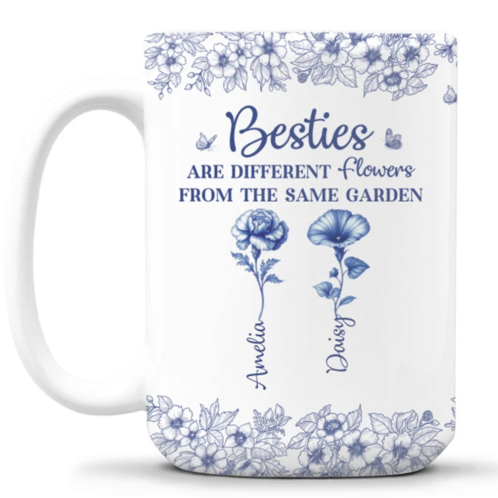 One Garden Many Flowers - Personalized Custom Coffee Mug - Image 7