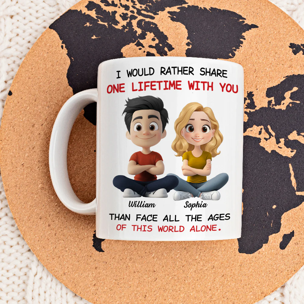 One Lifetime With You - Personalized Custom Coffee Mug - Image 5