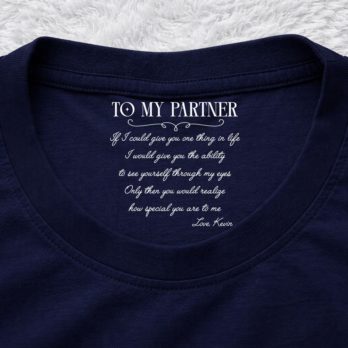 One Thing In Life - Personalized Custom Inside Neck Print T-Shirt - Image 3