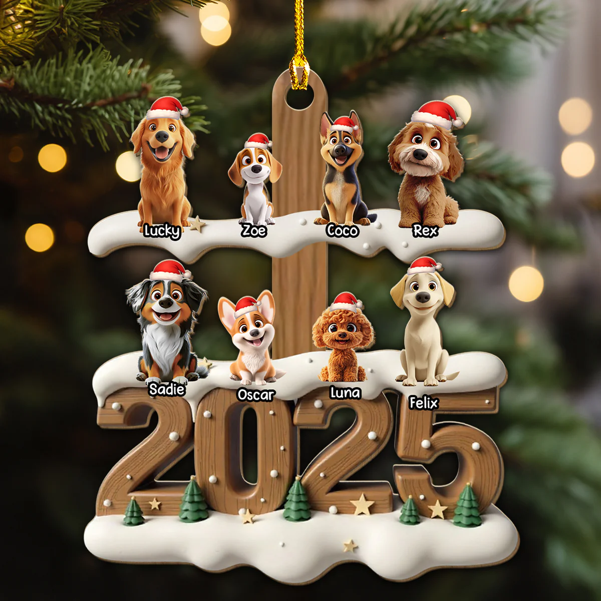 Only All Of You This Year - Personalized Custom 3D Effect Wood Ornament