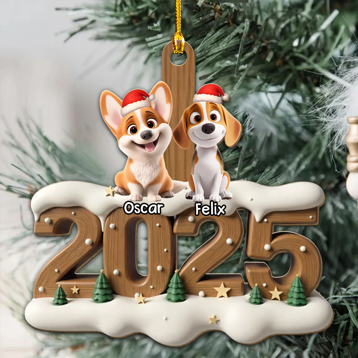 Only All Of You This Year - Personalized Custom 3D Effect Wood Ornament - Image 3
