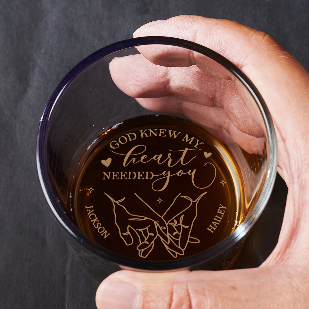 Only God Knew - Personalized Custom Engraved Whiskey Glass - Image 2