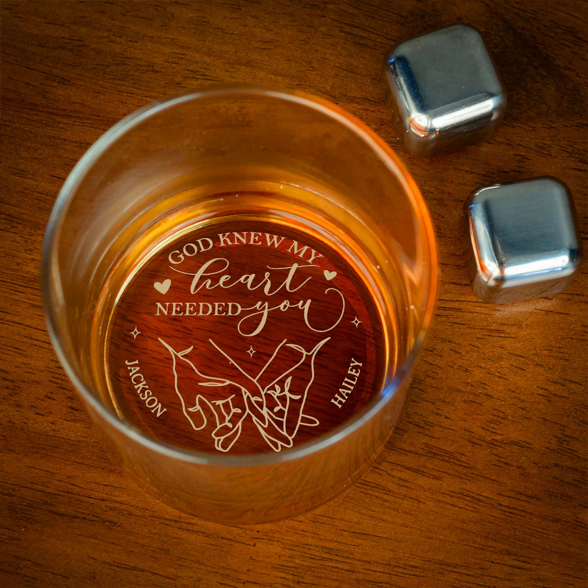 Only God Knew - Personalized Custom Engraved Whiskey Glass - Image 3